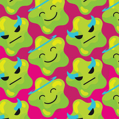 Seamless pattern background with star shape emojis Vector