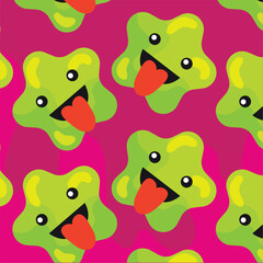 Seamless pattern background with star shape emojis Vector