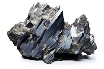 Rhodium Ore on White Background Generative AI