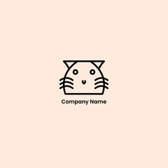 cat line logo design