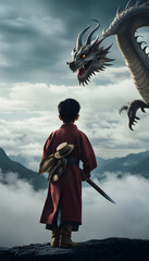 chinese dragon and kids