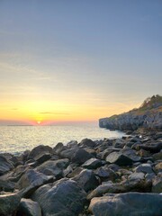 sunset over the sea