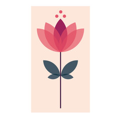 Flower illustration vector, sophisticated flower. Flower background. Flower poster design. Traditional tulip design