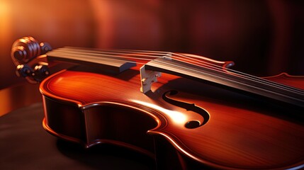 Musical instrument violin background, generated by AI