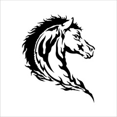 horse head vector illustration can be used as graphic design