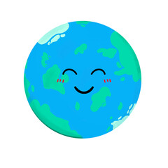 Happy earth smile