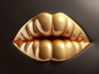 Golden lips, generative ai