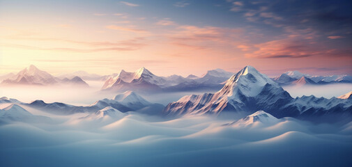 Haute montagne enneig&eacute;e