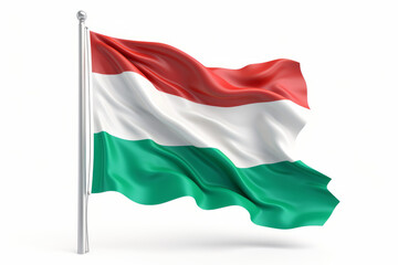 National Flag Of Hungary: Red, White And Green Horizontal Stripes. Generated ai.