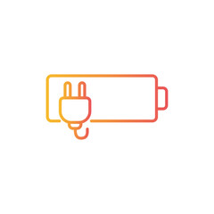 Battery icon. Vector illustration in trendy gradient style.