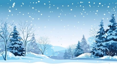 Amazing winter landscape, generative ai