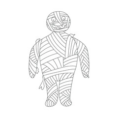 Mummy Outline Drawing