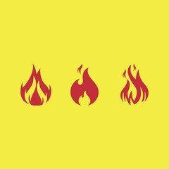 fire logo icon vector template.