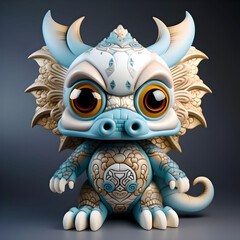 Fototapeta premium Tiny Talons: Whimsical Chronicles of Baby Dragons in the Mystic Vale series