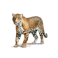 Jaguar Illustration, Zeichnung, Wasserfarben, ideal für Bücher, Kinderbücher, Magazine, Blogs, Poster, T-Shirts, Plakate, weitere Tier im gleichen Stil verfügbar