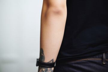 Close-up wrist and arm of a man for Tattoo Mock-up