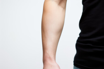 Close-up wrist and arm of a man for Tattoo Mock-up