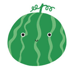 Cute watermelon fruity cartoon 