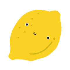 Cute lemon fruity cartoon 