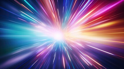 Colorful Light Gathering in Hyperspace's Dynamic Embrace