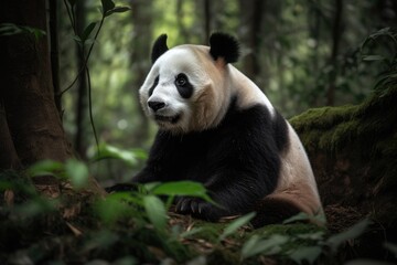 Serene Majesty: The Panda among the Bamboos, generative IA