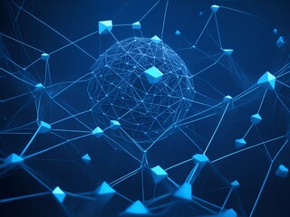 Obraz premium An abstract image of computer network technology made with Generative AI