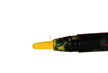 yellow brush pen