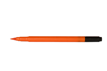 Orange felt-tip pen isolated on white background