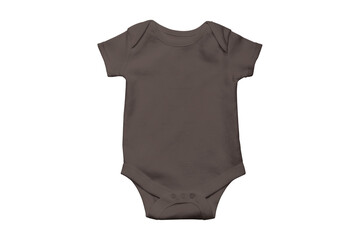 Blank brown baby bodysuit isolated