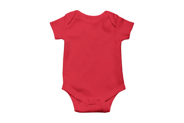 Blank red baby bodysuit isolated