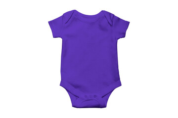 Blank purple baby bodysuit isolated