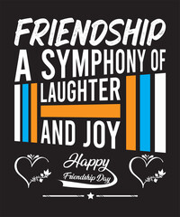 World Friendship day Typography Design, Happy Friendship day
