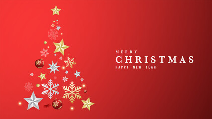 Christmas tree star element in Christmas holiday , Flat Modern design , illustration Vector EPS 10