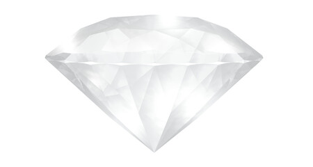 Diamond on a transparent background. 3D rendering.