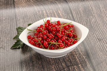 Sweet ripe red currant berries