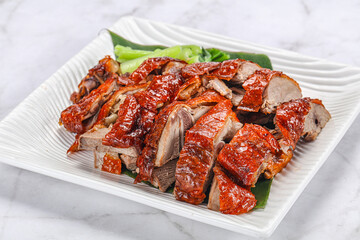 Asian cuisine - roasted duck with skin