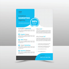 Business Flyer Corporate Flyer Template Geometric shape Flyer Circle Abstract Colorful concepts