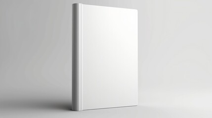 Blank book cover mockup. Softcover book cover white blank mockup. Book isolated on white, generative AI
