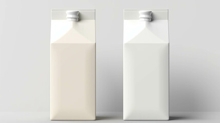 Juice or milk blank packaging mockup,  illustration isolated