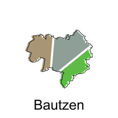 vector map of Bautzen modern outline, High detailed vector illustration vector Design Template, suitable for your company