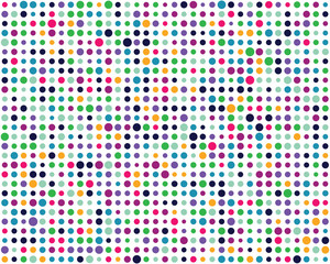 Seamless pattern with colorful circles on a white background - 626364601