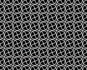 Seamless pattern with white circles on a black background	 - 626364607