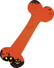 Halloween bone decoration holiday design.