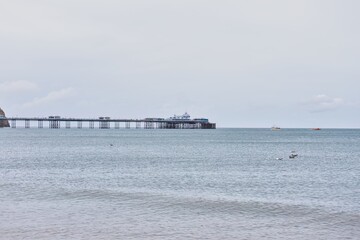 Fototapeta na wymiar pier on the sea in Llandudno