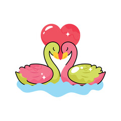 Love doodle vector outline Sticker. EPS 10 file