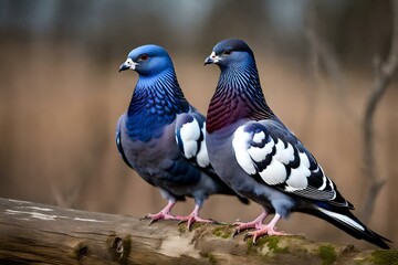 Fototapeta premium pigeon on the branch