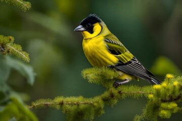 Obraz premium yellow wagtail on a twig