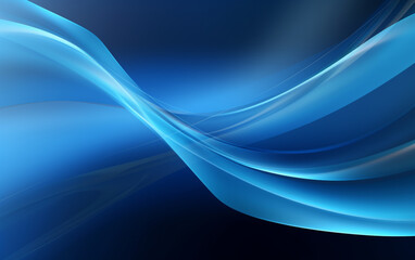 Abstract blue background with smooth shining lines