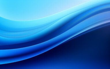 Fototapeta premium Abstract blue background with smooth shining lines