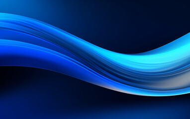 Fototapeta premium Abstract blue background with smooth shining lines